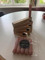 Leeff kaarsenhouder in trapvorm met kaarsen., Huis en Inrichting, Ophalen of Verzenden, Nieuw, Overige materialen, Minder dan 25 cm