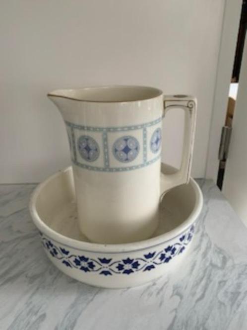 Lampet set kan en schaal Vintage Poppelsdorf Antiek, Antiek en Kunst, Antiek | Keramiek en Aardewerk, Ophalen of Verzenden