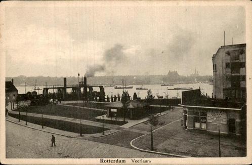 Rotterdam Veerlaan uitzicht, Verzamelen, Ansichtkaarten | Nederland, Gelopen, Zuid-Holland, Voor 1920, Ophalen of Verzenden