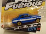 Fast and Furious 1:32 Ford Escort RS 1600 MK1 blauw 1970, Hobby en Vrije tijd, Ophalen of Verzenden, Zo goed als nieuw, Auto, Overige merken