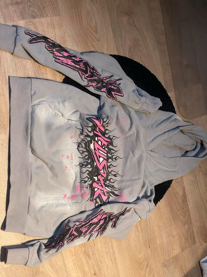Hellstar Hoodie - Maat XL - Grijs, Kleding | Heren, Truien en Vesten, Gedragen, Maat 56/58 (XL), Grijs, Verzenden