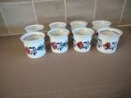 Mooie set van 8 eierdopjes of eidopjes. Boerenbont. Boch, Overige typen, Ophalen of Verzenden, Zo goed als nieuw, Aardewerk