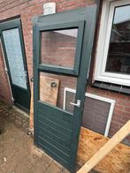 Gebruikte deur met glas, Doe-het-zelf en Verbouw, Deuren en Horren, Ophalen, Gebruikt, 80 tot 100 cm, 200 tot 215 cm