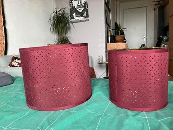 Set lampenkappen, Rood/Goud beschikbaar voor biedingen