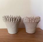 Potten 2x keramiek glory wit of grijs 11/12 cm hoog, Antiek en Kunst, Antiek | Keramiek en Aardewerk, Ophalen