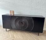 Magazijn leegverkoop dressoir zwart carved mangohout metaal, Huis en Inrichting, Nieuw, Ophalen of Verzenden, Info@wkhome.nl, Argonweg 20 Amersfoort