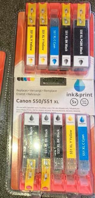 Canon 550/551 XL Inkt Cartridges, Computers en Software, Printerbenodigdheden, Nieuw, Cartridge, Ophalen