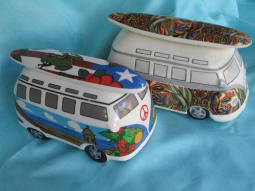 2 Porseleinen VW busjes (spaarpot),v.a 40,00, Verzamelen, Merken en Reclamevoorwerpen, Gebruikt, Overige typen, Ophalen of Verzenden