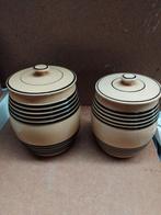 Twee voorraadpotten, Maastricht hg 19 en 18 cm, Antiek en Kunst, Antiek | Keramiek en Aardewerk, Ophalen of Verzenden