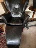 Opknapper Fauteuil Montis Castor, Huis en Inrichting, Stoelen, Ophalen, Gebruikt, Zwart, Leer