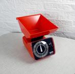Vintage jaren 70 weegschaal, EKS keukenweegschaal, rood/zwar, Verzenden, Huis en Inrichting