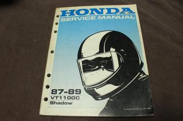 Honda VT1100 C Shadow 1987 - 1989 motorcycle service manual  beschikbaar voor biedingen
