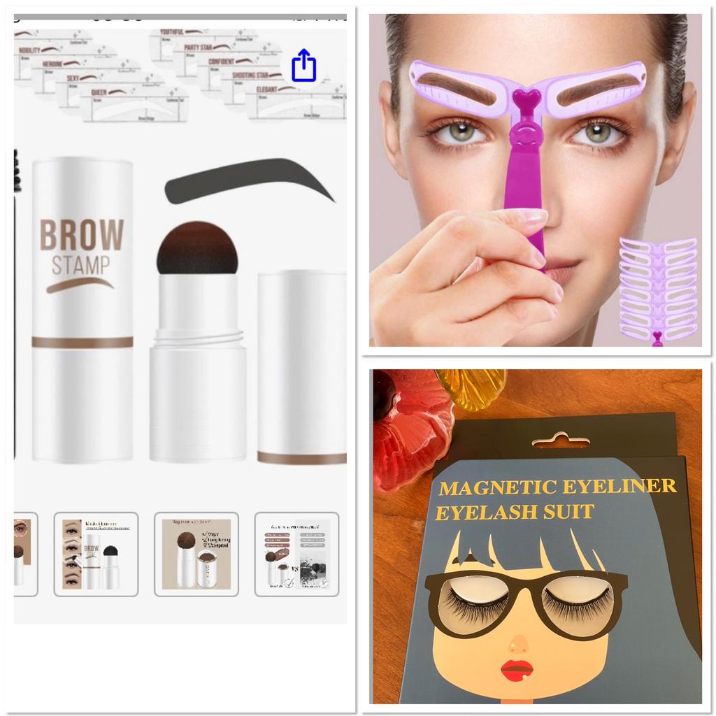 Wenkbrauwen stempel/wenkbrauwsjablonen +magnetic wimpers set, Ophalen