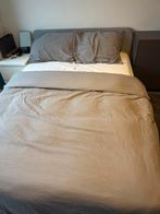 2 Persoons Slattum bed grijs 140x200 + matras hamarvik IKEA., Ophalen, Tweepersoons, 140 cm, Zo goed als nieuw