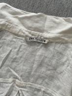 Witte Zara Linnen Blouse - Maat M, Kleding | Dames, Ophalen of Verzenden, Zo goed als nieuw, Maat 38/40 (M), Wit