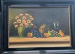 Stilleven olieverf schilderij 52x72cm, Antiek en Kunst, Kunst | Schilderijen | Klassiek, Ophalen of Verzenden
