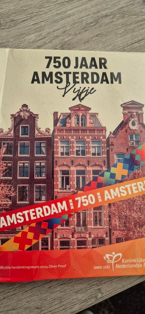 Zilveren Vijfje Proof - 750 Jaar Amsterdam, Boeken, Kunst en Cultuur | Architectuur, Ophalen