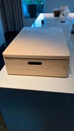 Nieuw houten opbergkist met deksel 60x40x14cm, Huis en Inrichting, Woonaccessoires | Kisten, Ophalen, Zo goed als nieuw, 50 tot 100 cm