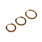 Oorbellen Earrings Unisex Verguld RVS Drie Stuks Oorringen, Overige materialen, Hangers, Birgitta-Gracht 33, 6465 EL Kerkrade, Nederland