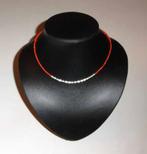 Ketting Bloedkoraal Parels barok, Verzenden, Nieuw, Rood, Steen of Mineraal