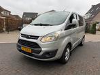 Ford Transit Custom 2.2 Tdci 92KW 2015 dubbele cabine, Auto's, Voorwielaandrijving, Euro 5, Zwart, 4 cilinders