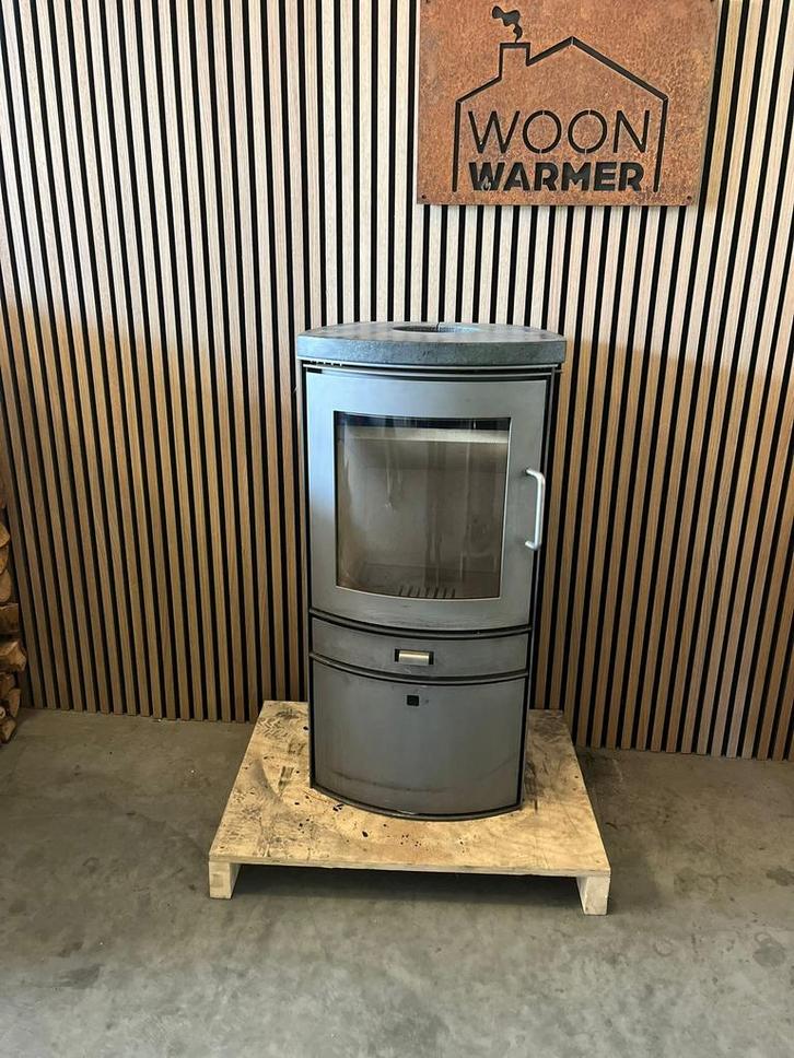 24232 Houtkachel Thermatech 6kw, Huis en Inrichting, Kachels, Gebruikt, Vrijstaand, Houtkachel, Hout, Ophalen