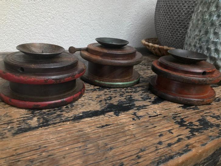 Indiase kandelaar klein uit India massief, Huis en Inrichting, Woonaccessoires | Kandelaars en Kaarsen, Nieuw, Kandelaar, Minder dan 25 cm