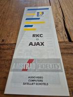 RKC - AJAX , PROGRAMMABOEKJE, Ophalen of Verzenden, Zo goed als nieuw, Ajax