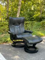 Stressless relax fauteuil met voetenbank - L large, Huis en Inrichting, Fauteuils, Ophalen of Verzenden, Zo goed als nieuw, Minder dan 75 cm