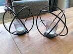 2 theelichtjouders, Ophalen of Verzenden, Gebruikt, Overige materialen, Minder dan 25 cm