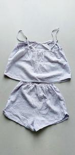 lila katoen zomer pyjama set H&M maat XS, Kleding | Dames, Maat 34 (XS) of kleiner, Ophalen of Verzenden, Zo goed als nieuw