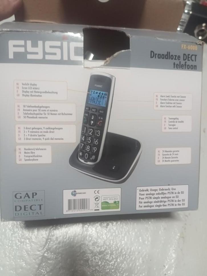 Fysic FX-6000 Senioren Telefoon - Grote Toetsen, Telecommunicatie, Vaste telefoons | Handsets en Draadloos, Ophalen of Verzenden