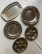 Diverse Franse vintage RVS schalen / inox serveerschalen, Ophalen, Overige materialen, Overige stijlen, Schaal of Schalen