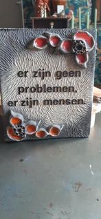 Unieke tegel met mooie tekst van Jan van erp fatlava stijl, Antiek en Kunst, Antiek | Keramiek en Aardewerk, Ophalen of Verzenden