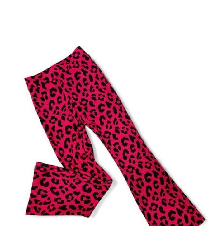 Leopard Flare Pants – Pink 110-116, Kinderen en Baby's, Kinderkleding | Maat 110, Nieuw, Meisje, Broek, Ophalen of Verzenden