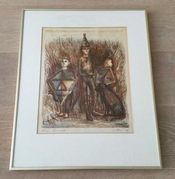 Gesigneerde litho van Kees Andreas(1914-2006)uit 1947  beschikbaar voor biedingen