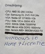 AMD X2-280 Desktop PC - GTX 650 - Windows 10, Computers en Software, Gebruikt, HDD, AMD X2-280, 500GB