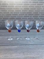 Wijnglazen gekleurde bol, Verzamelen, Glas en Borrelglaasjes, Ophalen, Zo goed als nieuw, Overige typen