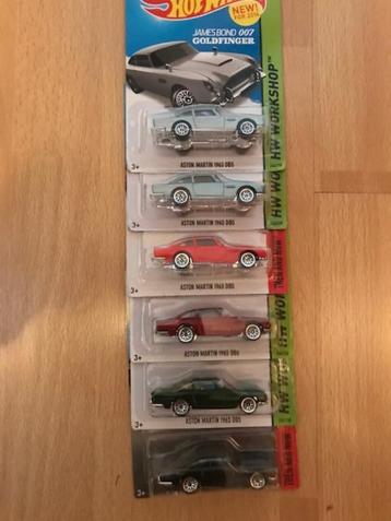 HOTWHEELS set van 6x ASTON MARTIN DB5 o.a. James Bond 007 beschikbaar voor biedingen