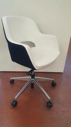 Design vergaderstoel Leder, Ophalen, Gebruikt, Wit, Bureaustoel