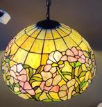 Tiffany grote hanglamp Ø53  29 cm – crème & roze bloemen, Ophalen of Verzenden