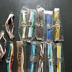 Partij 13 Armbanden, lederlook, touw, bedels, Overige materialen, Overige kleuren, Nieuw, Ophalen of Verzenden