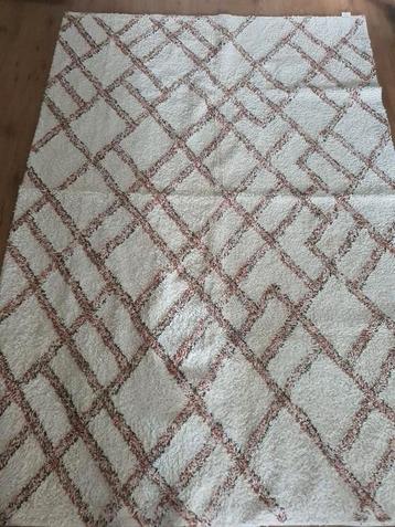 Roze-groen-wit geruit vloerkleed (wasbaar) beschikbaar voor biedingen