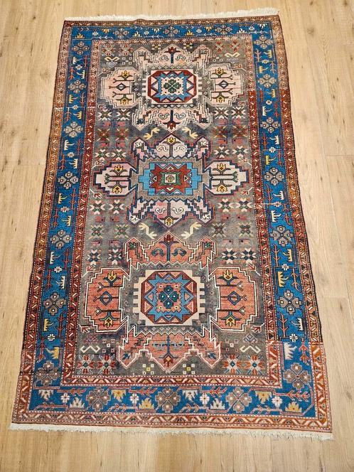 Vintage handgeknoopt perzisch tapijt shiraz antiek 215x137, Huis en Inrichting, Stoffering | Tapijten en Kleden, Nieuw, 100 tot 150 cm
