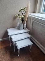Brocante Queen Ann Nesttafeltjes - Wit, Antiek en Kunst, Ophalen