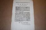 Antieke proclamatie - Burgemeester Groningen 1729 !!, Antiek en Kunst, Antiek | Boeken en Bijbels, Ophalen of Verzenden