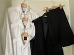 Heren pantalon met gilet zwart mt 56 +3 overhemden wit, Kleding | Heren, Kostuums en Colberts, Zwart, Maat 56/58 (XL), Ophalen of Verzenden