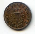 Duitsland Pruissen 1 Pfennig 1866 A, Ophalen of Verzenden, Duitsland