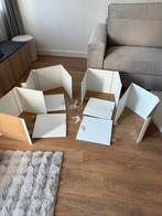 4 deurtjes met leren deurknopjes voor de IKEA Kallax kast, Huis en Inrichting, Ophalen