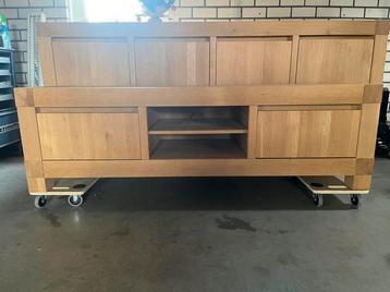 Massief eikenhouten TV meubel, 176,5x55x53,5 beschikbaar voor biedingen